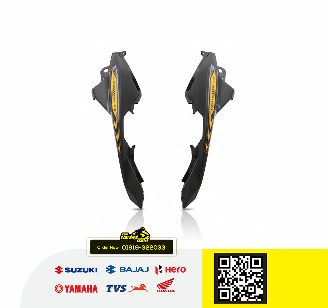 Back Panel for Yamaha FZS V2 (Army Color) bike._img_0