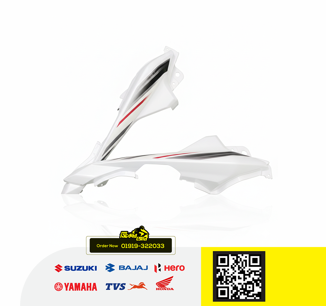 Back Panel for Yamaha FZS V2 & Fazer V2 (White) bike._img_0