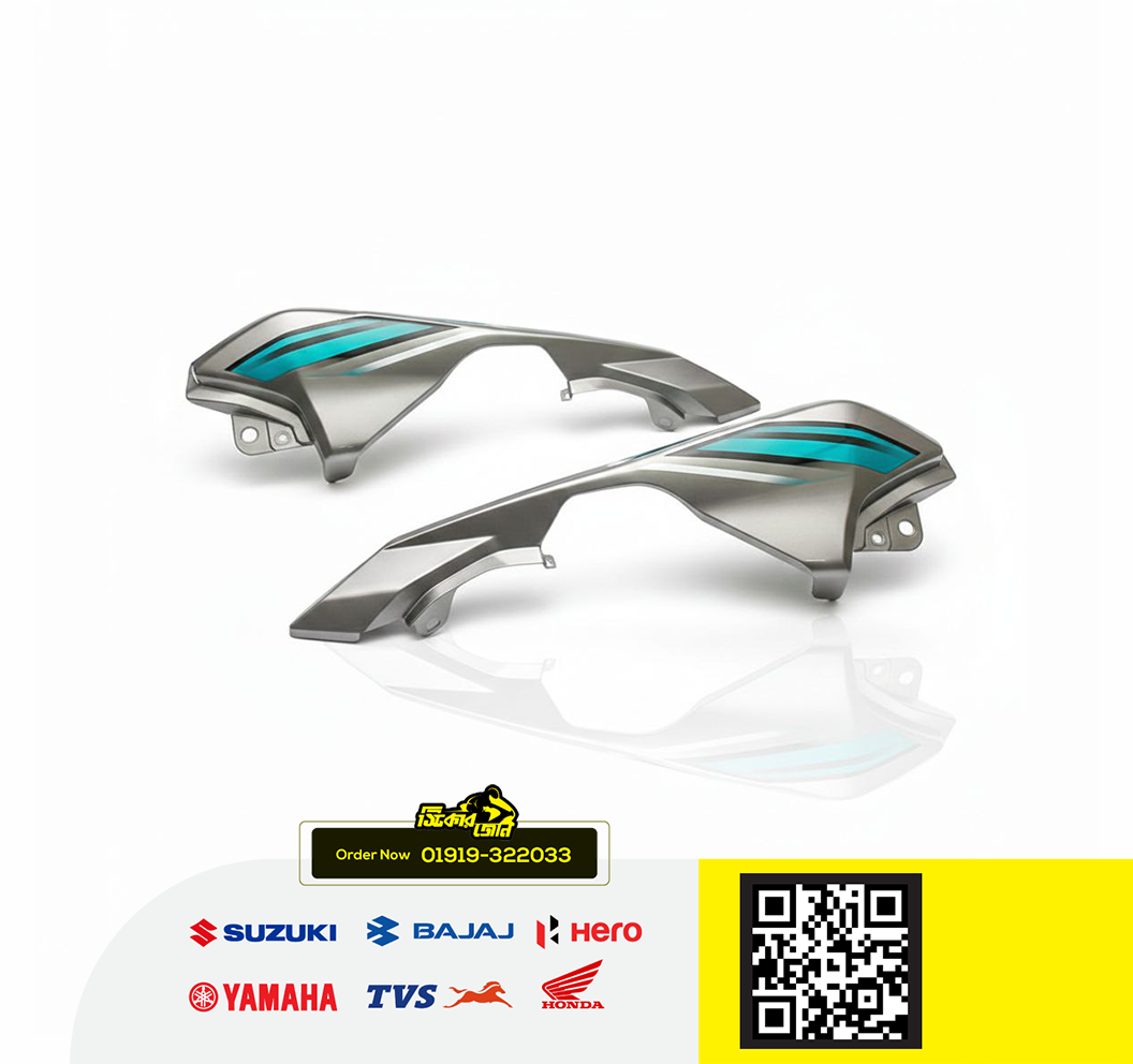 Back Panel for Yamaha FZS V2 (Grey) Bike._img_0