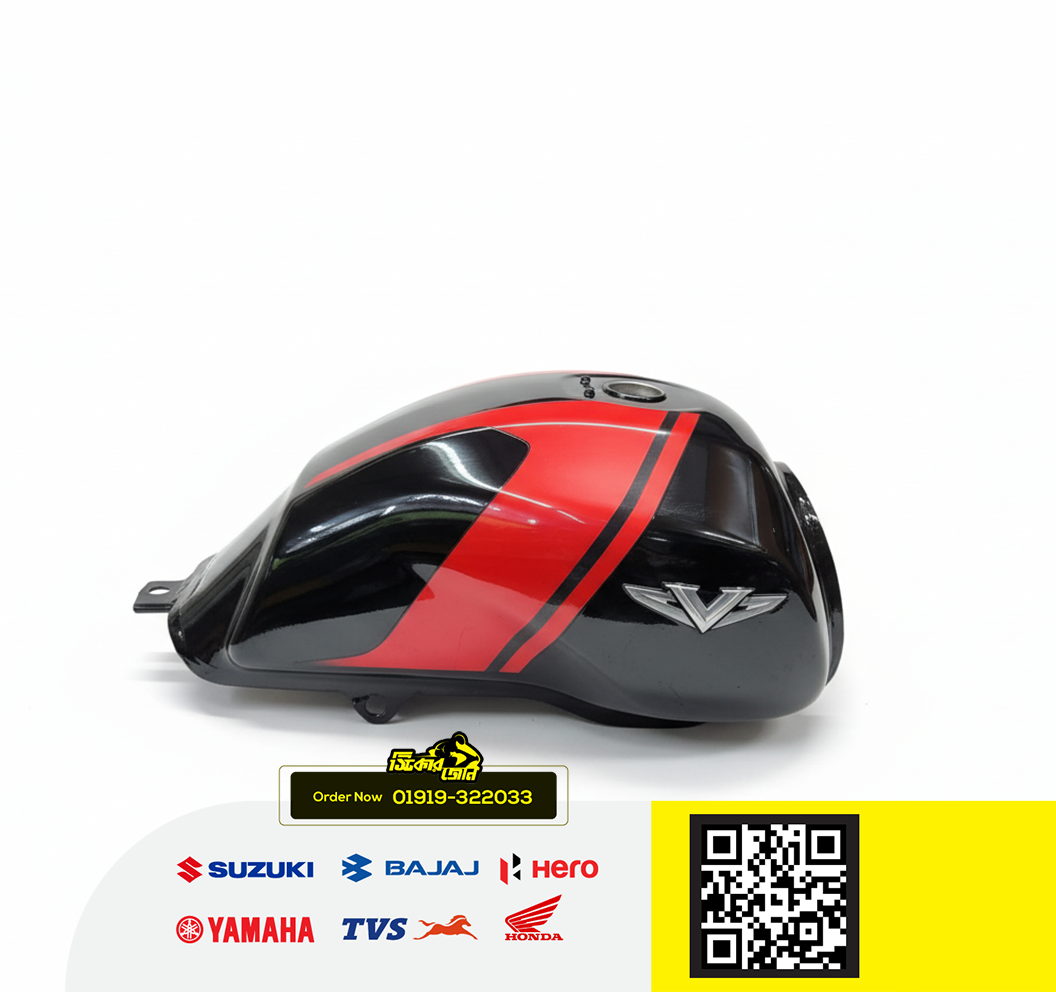 Fuel Tank for Bajaj V15 Black Red Tank P2_img_0