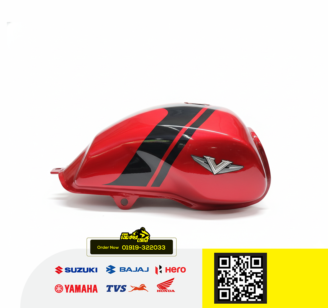 Fuel Tank for Bajaj V15 Red Black Tank P2_img_0