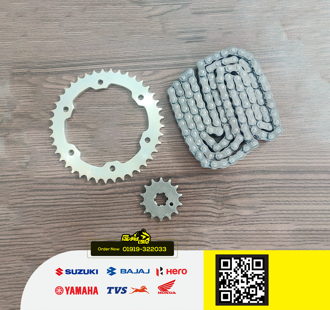 Chain Sprocket set for Yamaha FZS V2 (Double Disk), FZS V3, FZS V4 bike._img_1