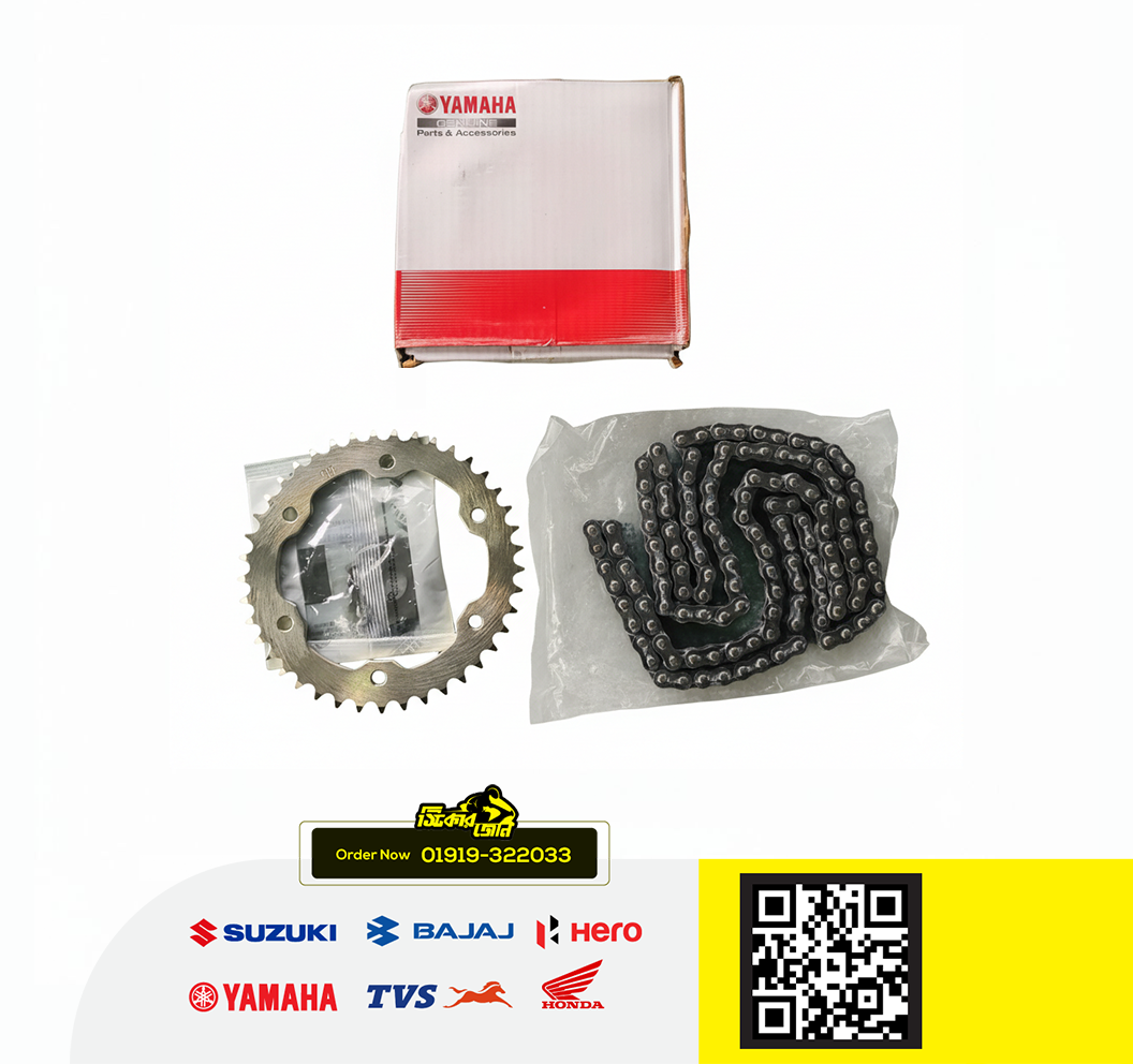 Chain Sprocket set for Yamaha FZS V2 (Double Disk), FZS V3, FZS V4 bike._img_0