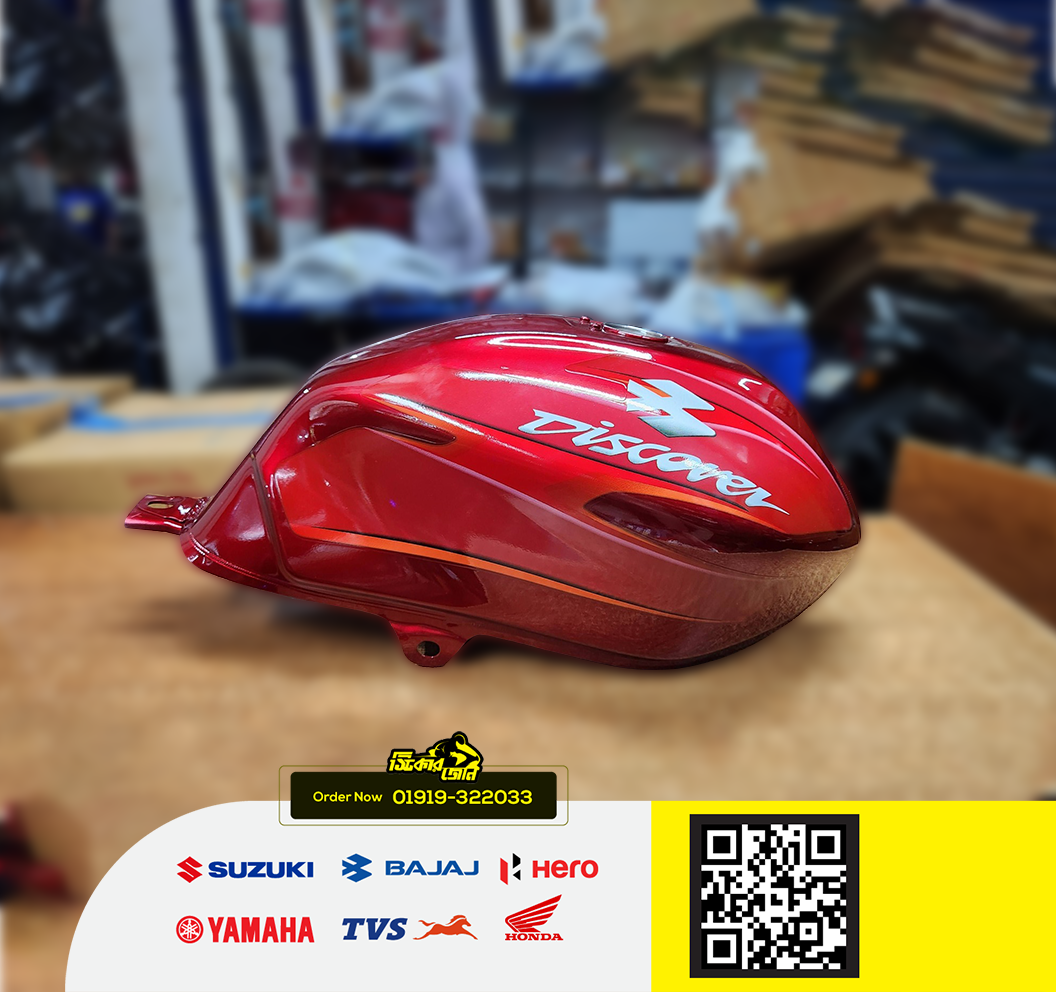 Fuel Tank for Bajaj Discover 135 Red Red P2_img_1