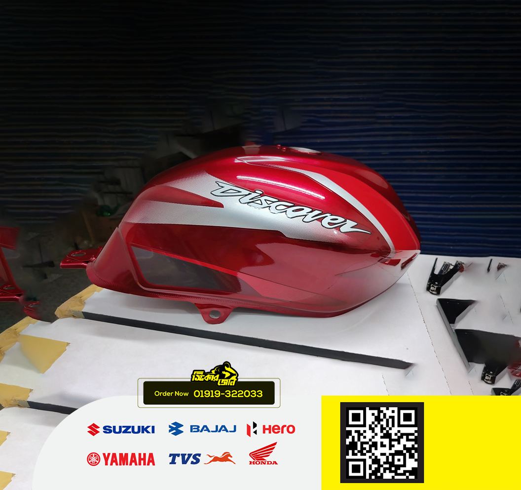 Fuel Tank for Bajaj Discover 110 Red-Red bike. P2_img_1