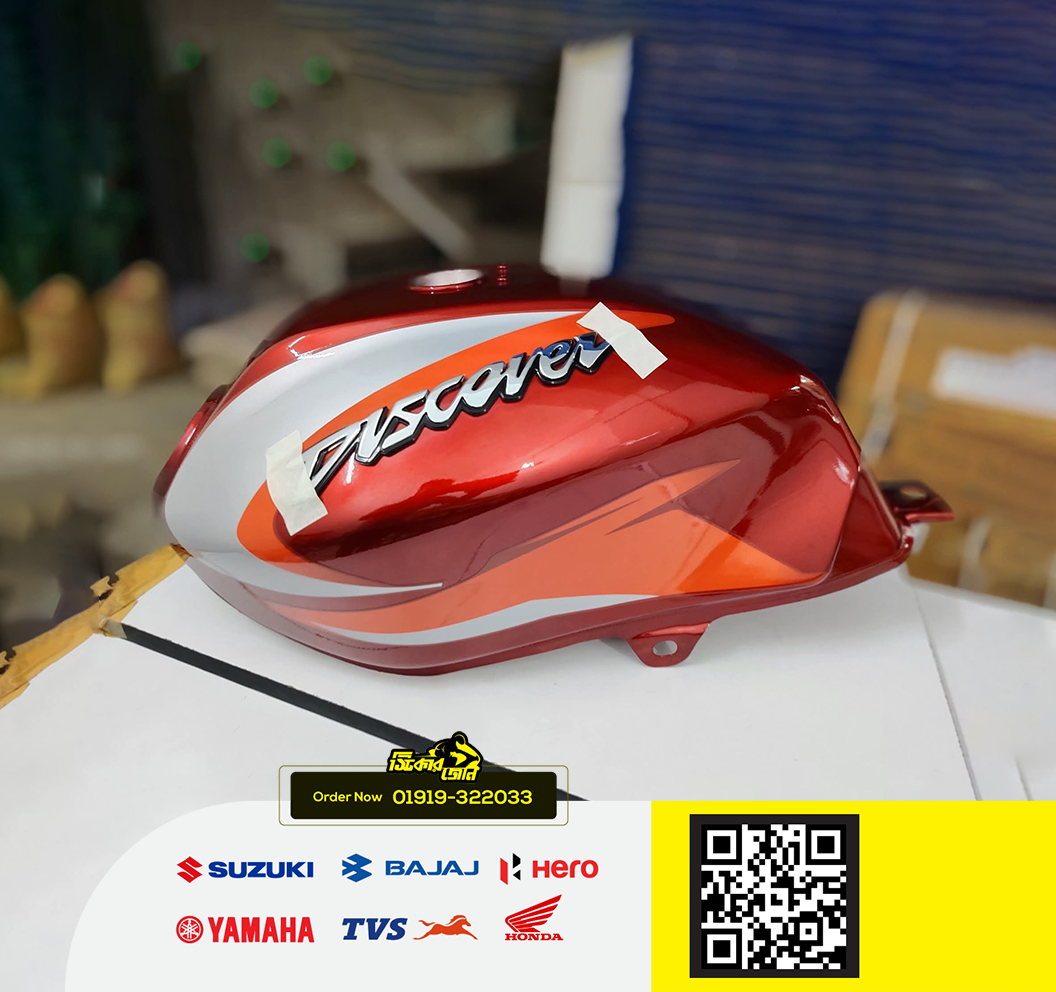 Fuel Tank for Bajaj Discover 125 NM Red bike. P2_img_1