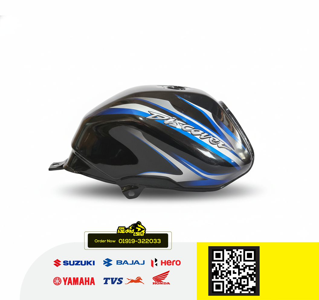 Fuel Tank for Bajaj Discover ST Black-Blue bike_img_0