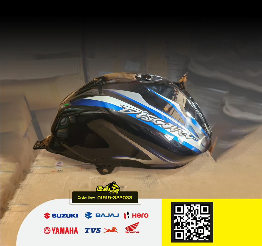 Fuel Tank for Bajaj Discover ST Black-Blue bike_img_1