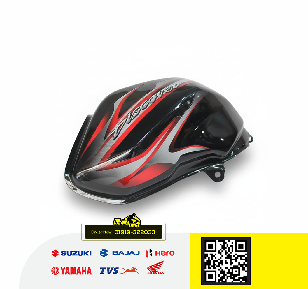 Fuel Tank for Bajaj Discover ST Black-Red bike_img_0