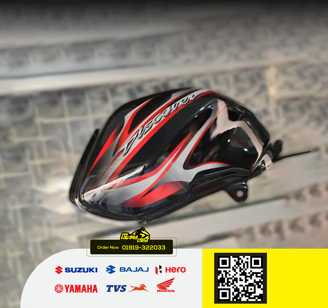 Fuel Tank for Bajaj Discover ST Black-Red bike_img_1