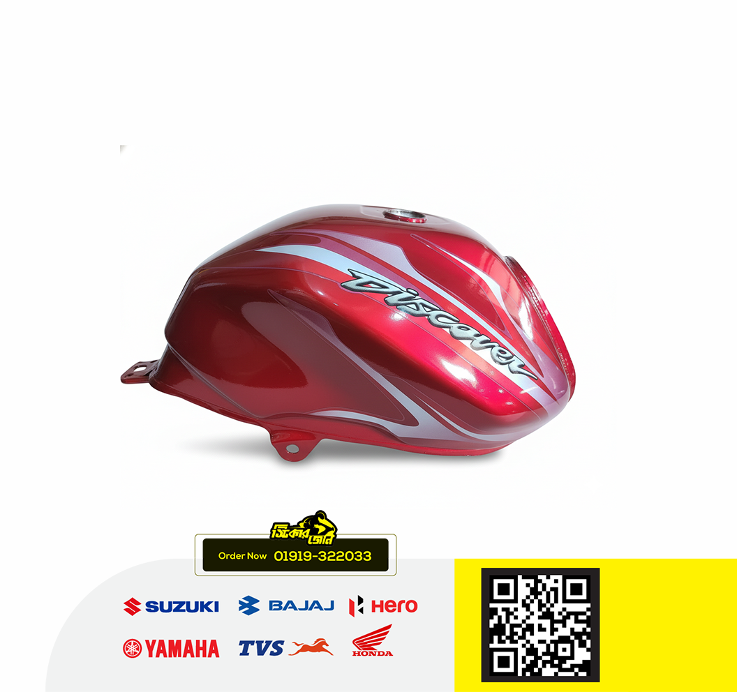Fuel Tank for Bajaj Discover ST Red-Red bike_img_0