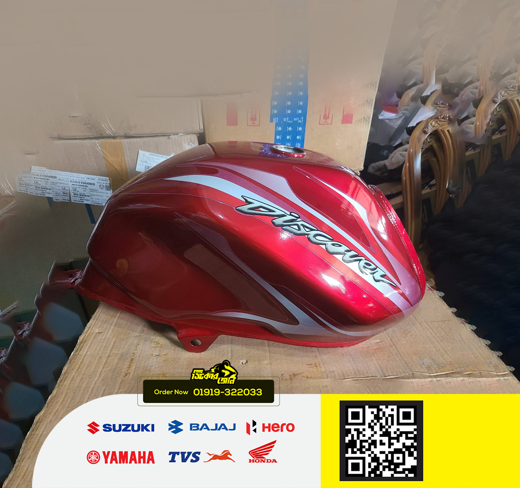 Fuel Tank for Bajaj Discover ST Red-Red bike_img_1