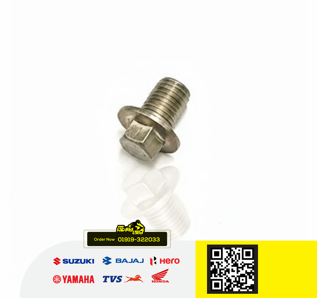 Drian Nut (Plug Straight) for Yamaha FZS V1, FZS V2, FZS V3, FZS V4, Fazer V1, Fazer V2, Saluto 125 & FZX bike._img_0