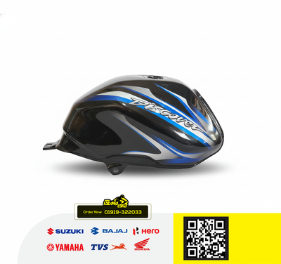 Fuel Tank for Bajaj Discover ST Black-Blue bike
