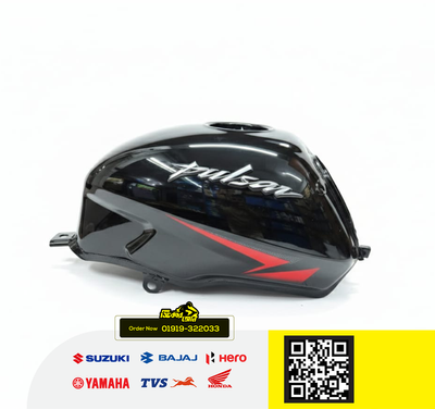 Fuel Tank for Bajaj Pulsar Dubel Desk Black Red Tank P2