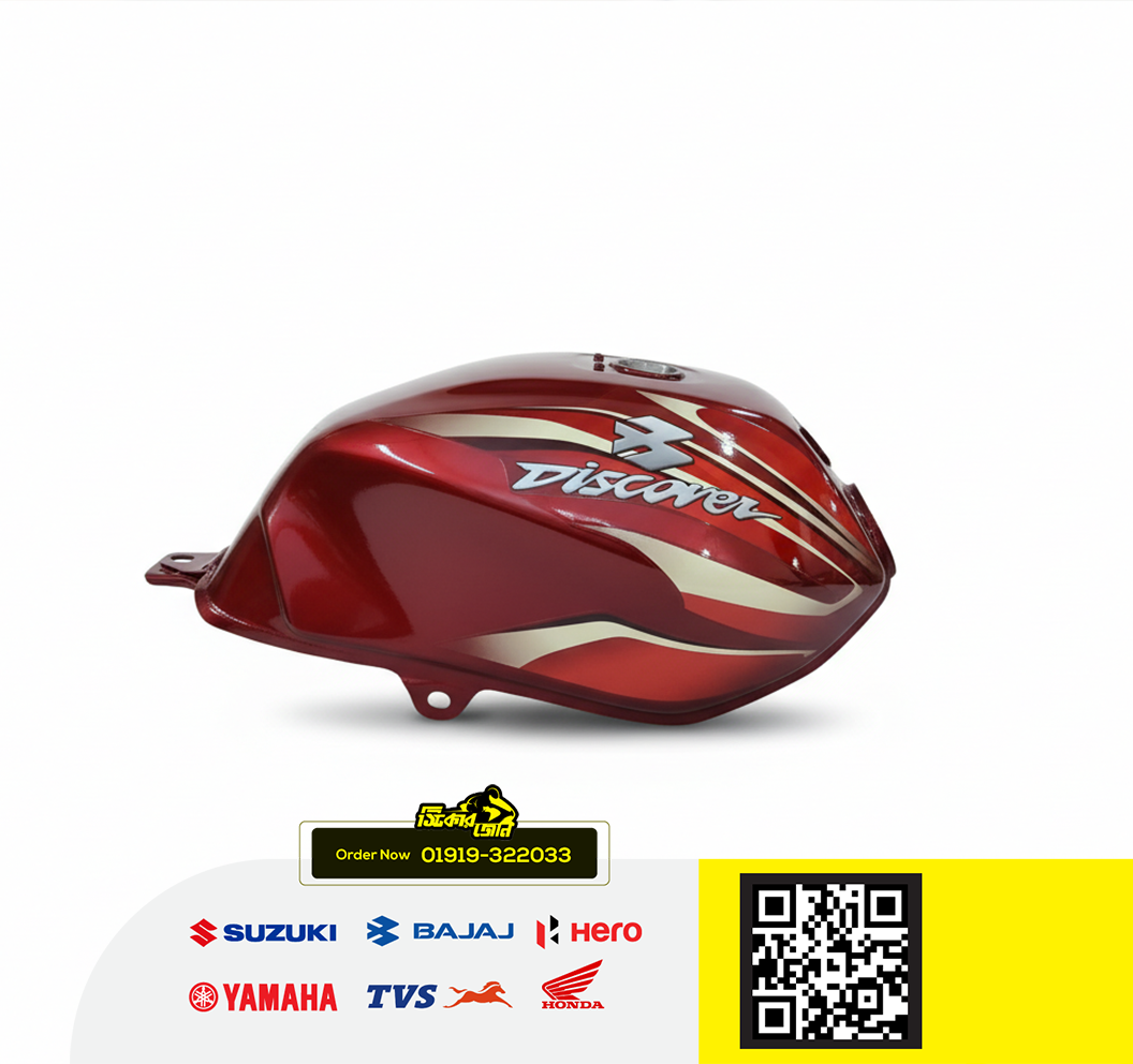 Fuel Tank for Bajaj Discover 100 (Red Gold) bike. P2_img_0