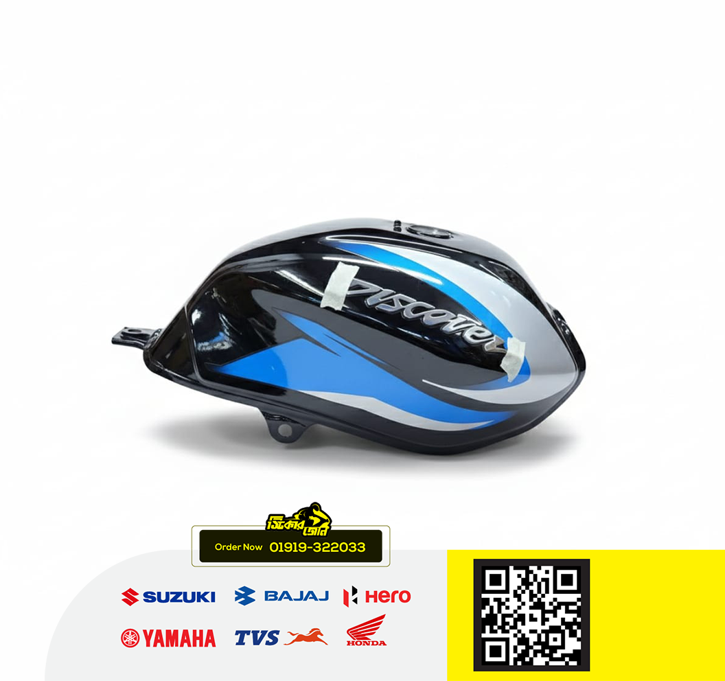 Fuel Tank for Bajaj Discover 110 NM Black-Blue bike. P2_img_0