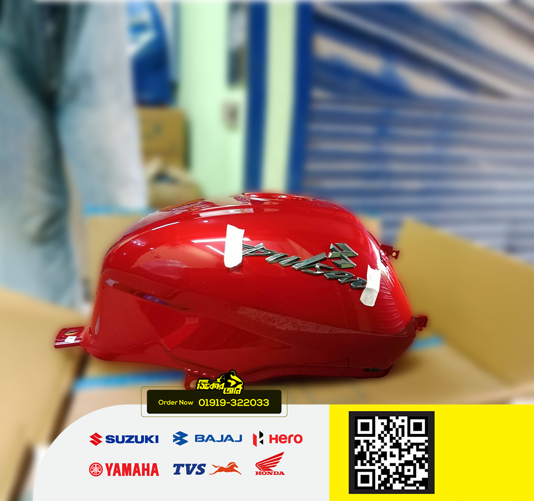 Fuel tank for Bajaj Pulser UG4.0 Red Colour bike. P2_img_1