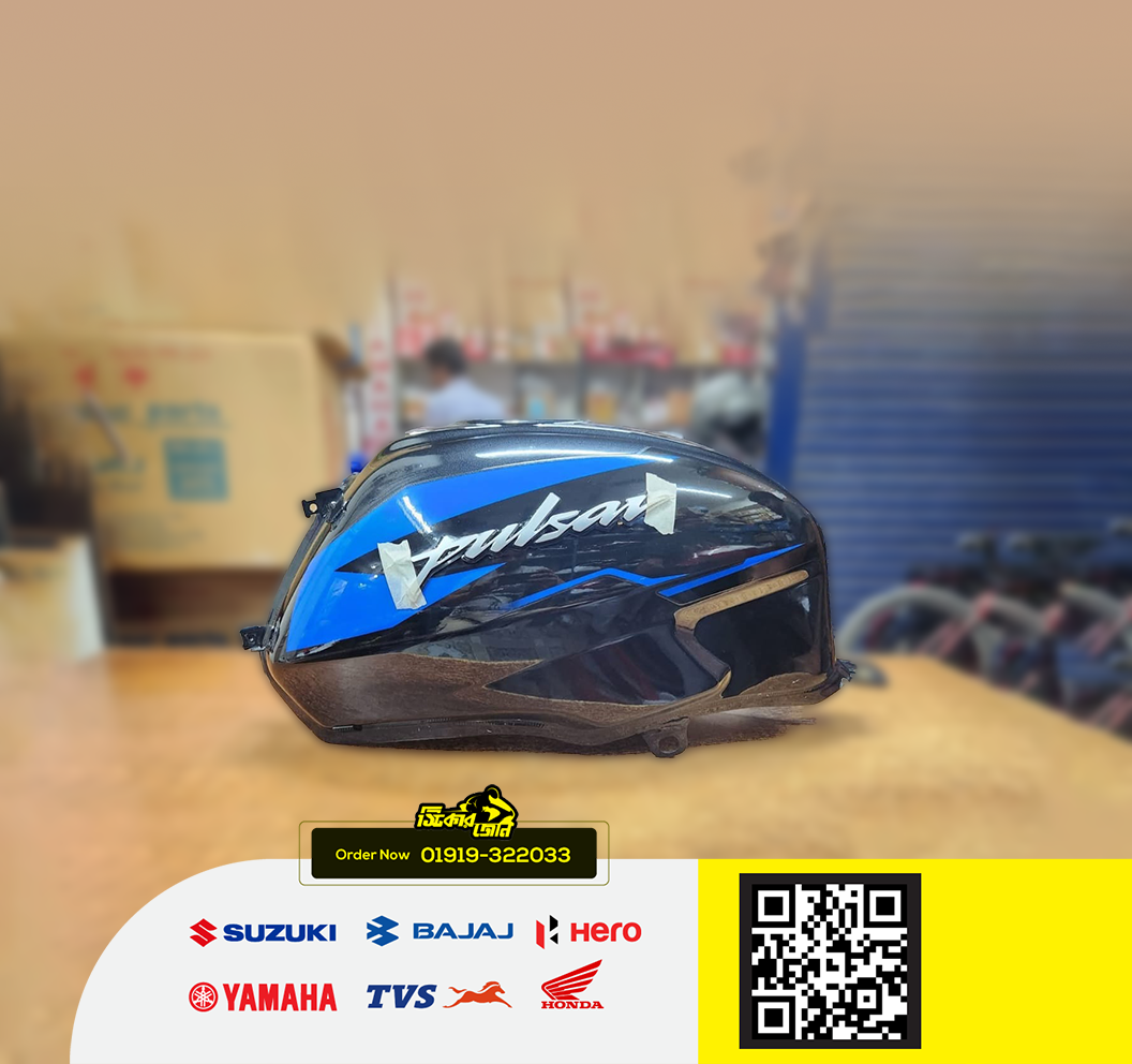Fuel Tank for BAJAJ Pulser UG7 (Double & Single Disk ABS, Black-Blue) bike. P2_img_1