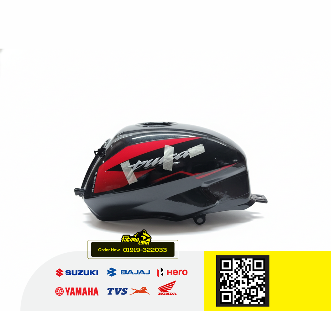 Fuel Tank for BAJAJ Pulser UG7 (Double & Single Disk ABS, Black-Red) bike._img_0