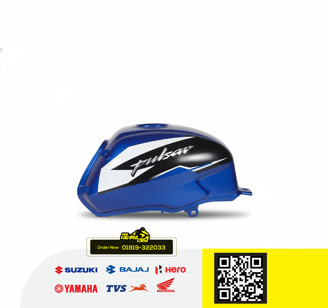 Fuel Tank for BAJAJ Pulser UG7 (Double & Single Disk ABS, White- Blue) bike. P2_img_0