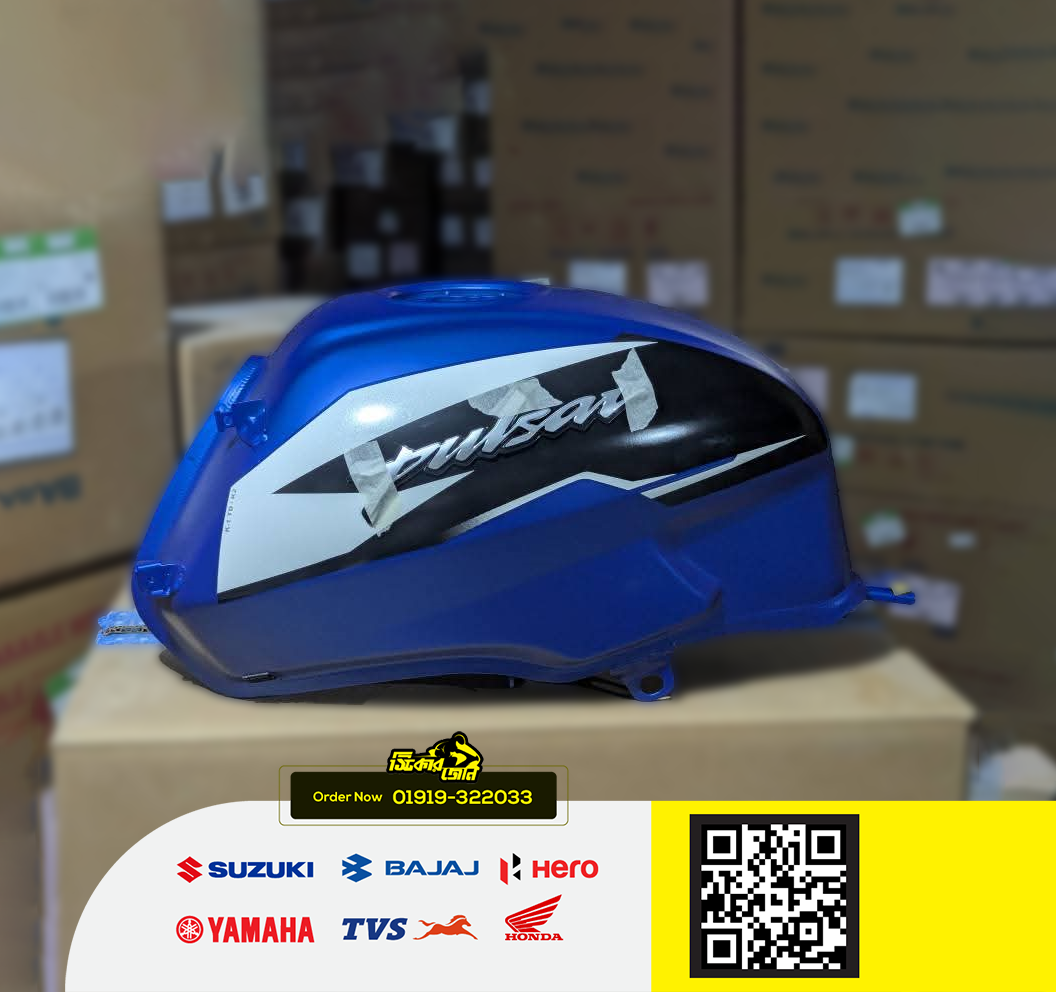 Fuel Tank for BAJAJ Pulser UG7 (Double & Single Disk ABS, White- Blue) bike. P2_img_1