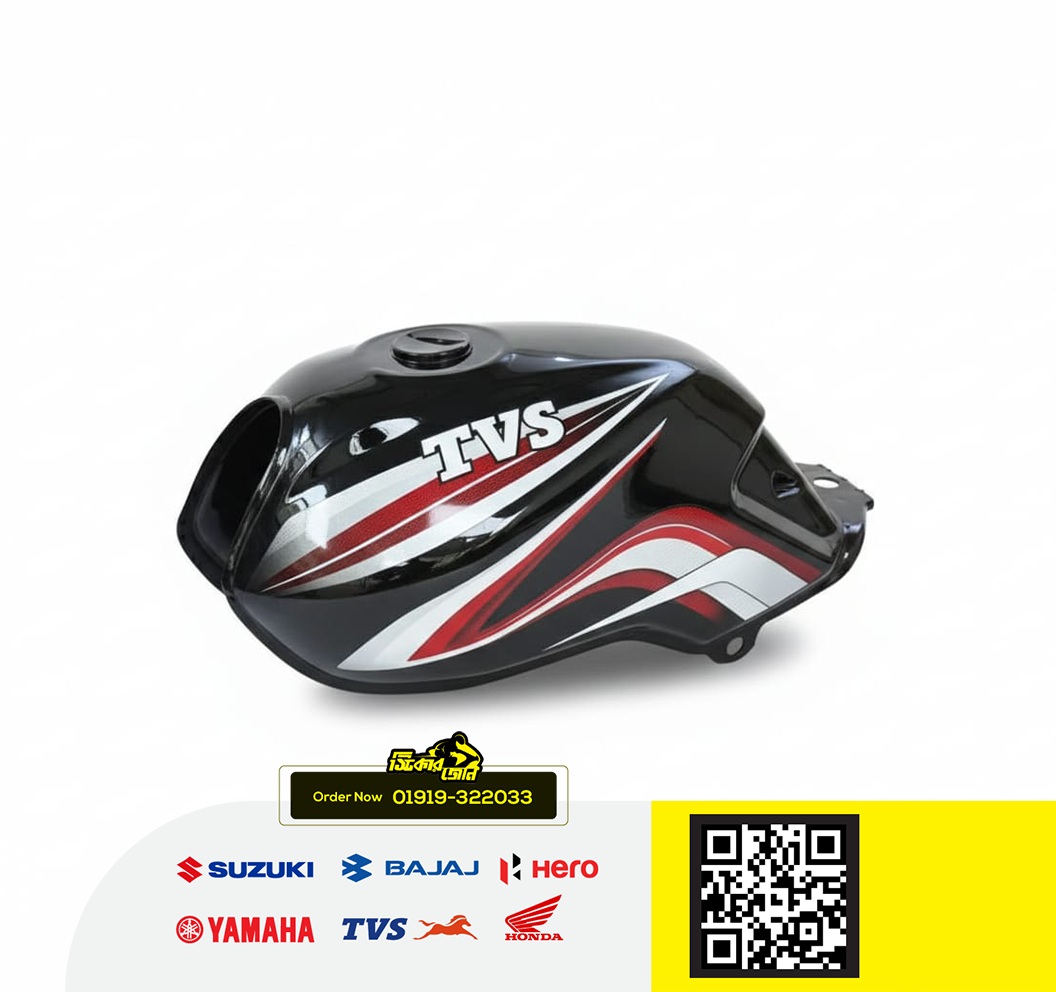 Fuel Tank for Tvs Meto Black-Red bike. P2_img_0