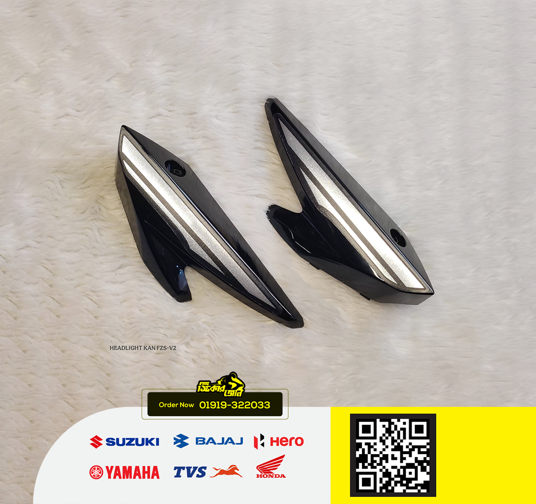 Headlight Kan for Yamaha FZS V2 (Dark Night) bike._img_1