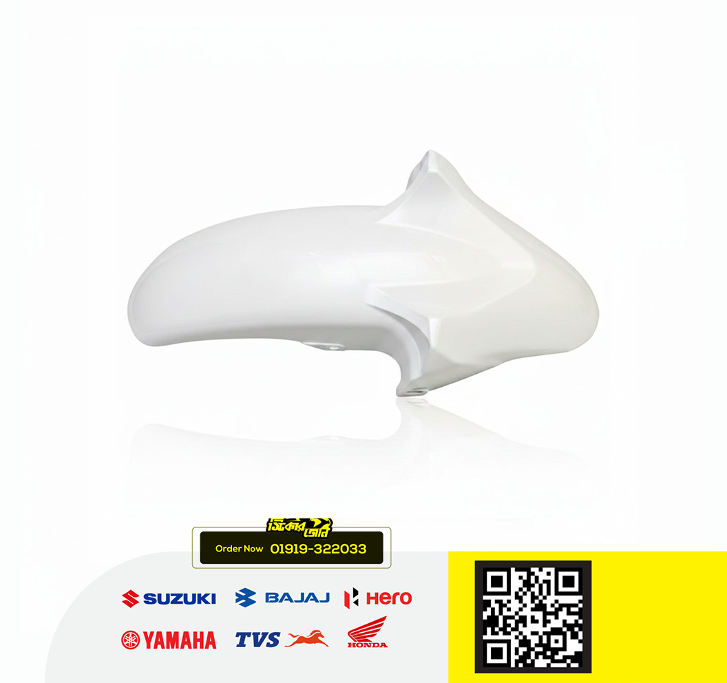 Mudguard for Yamaha FZS V1, FZS V2, Fazer V1, Fazer V2 (White-Color) bike._img_0