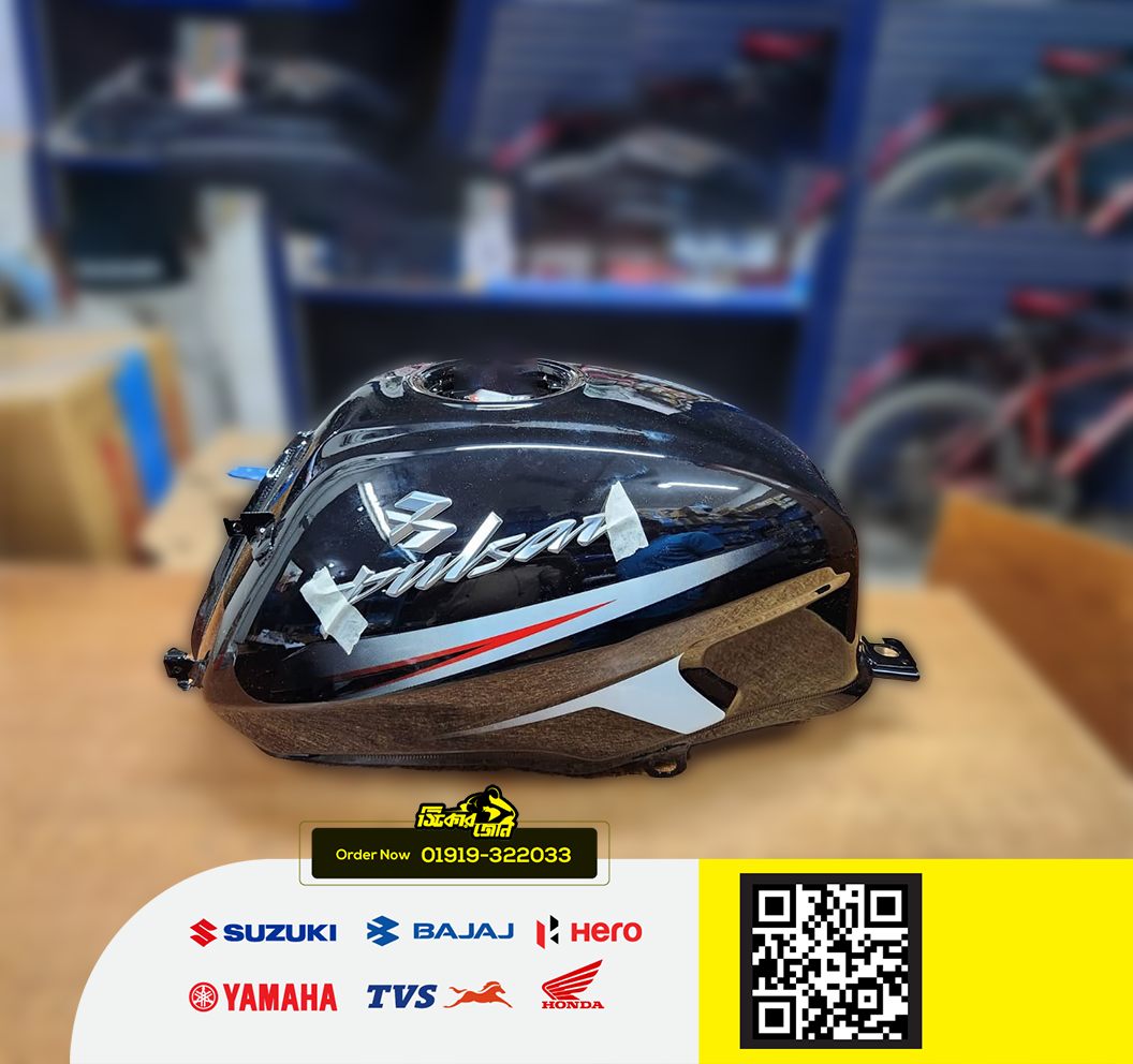 Fuel Tank for Bajaj Pulsar Black White P2_img_1