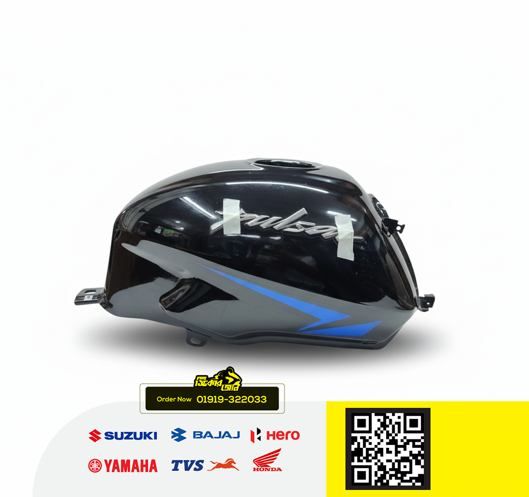Fuel Tank for Bajaj Pulsar Dubel Desk Black Blue Tank P2_img_0