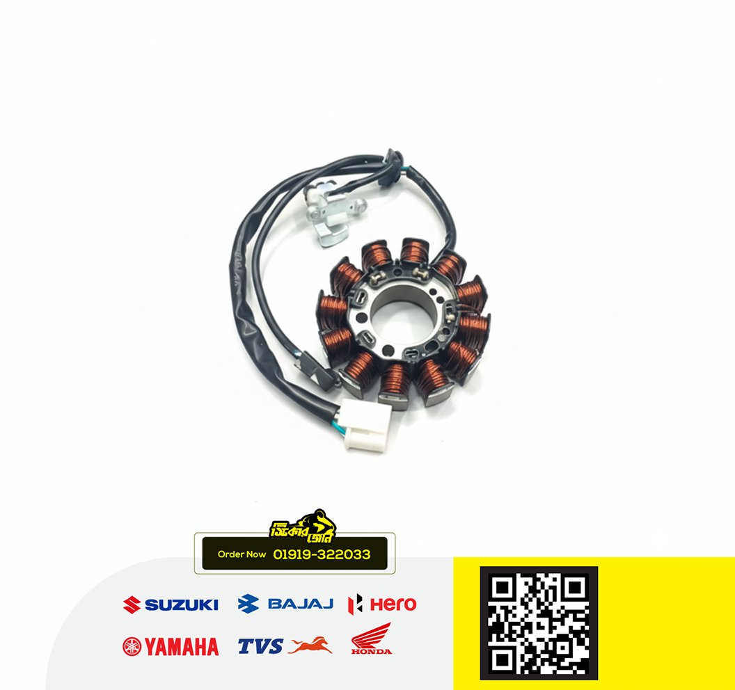 Stator Assy/Armchair Coil for Yamaha FZS V2 FZS V3 & Fazer V2 bike._img_0