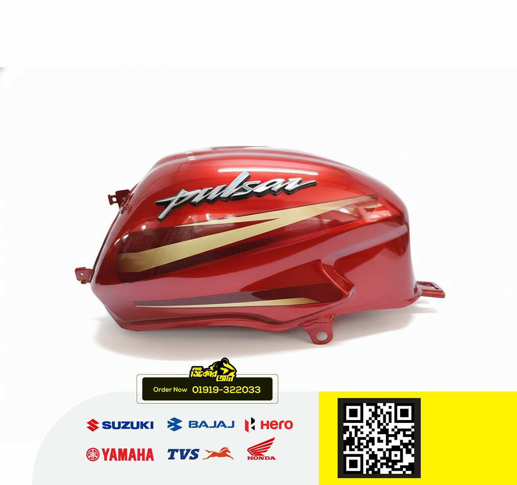 Fuel Tank for Bajaj Pulsar Red Golden P2_img_0