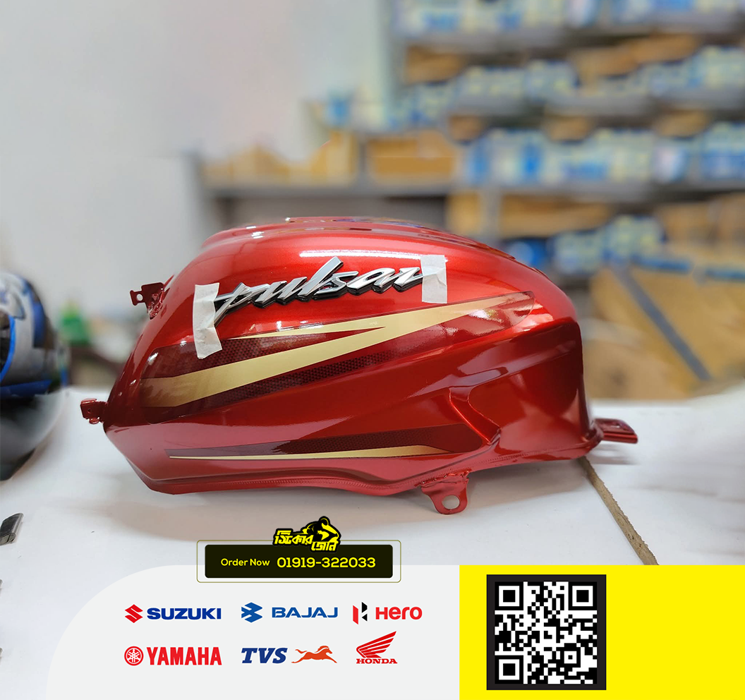 Fuel Tank for Bajaj Pulsar Red Golden P2_img_1