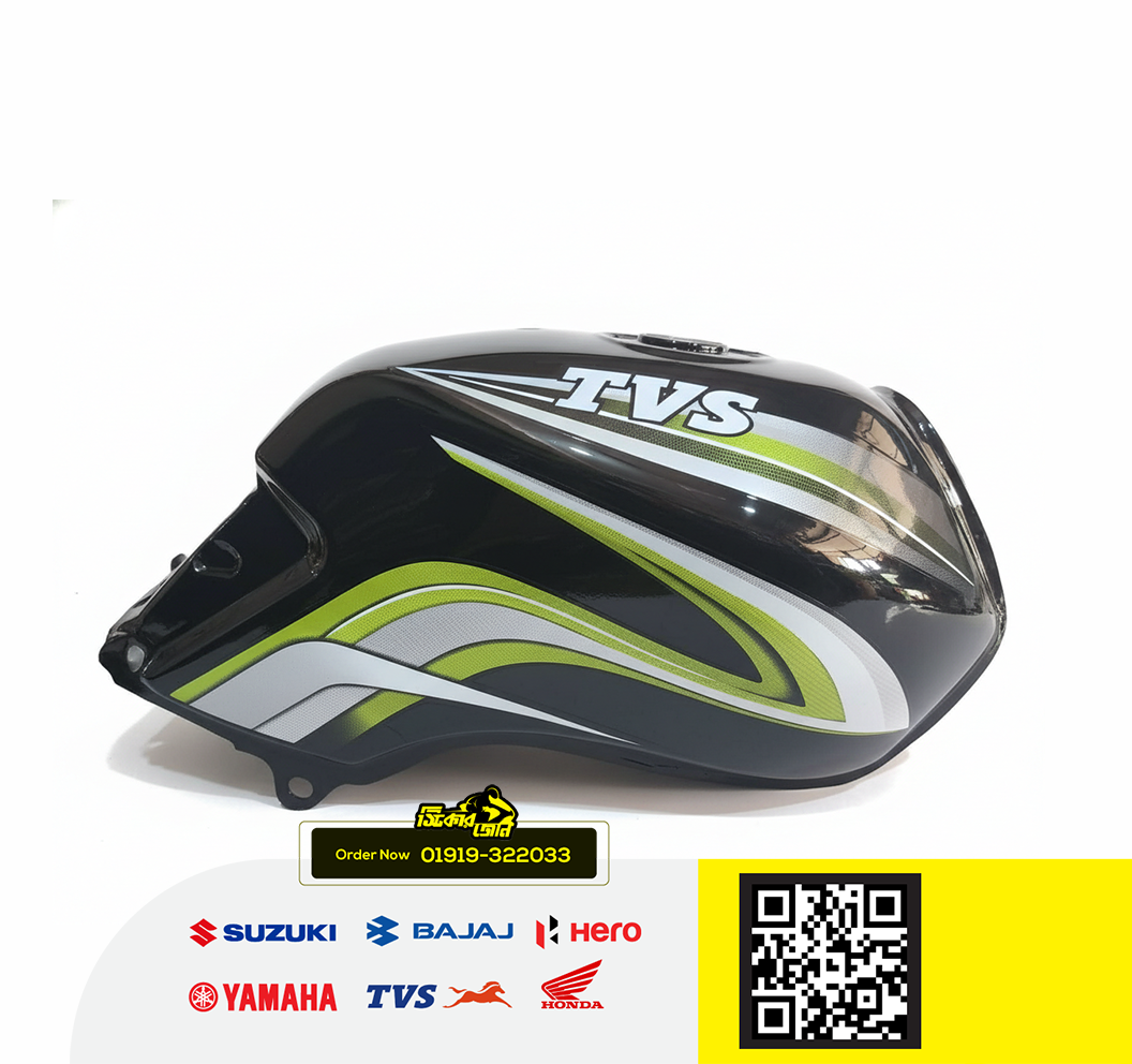 Fuel Tank for Tvs Sports Black Green bike. P2_img_0