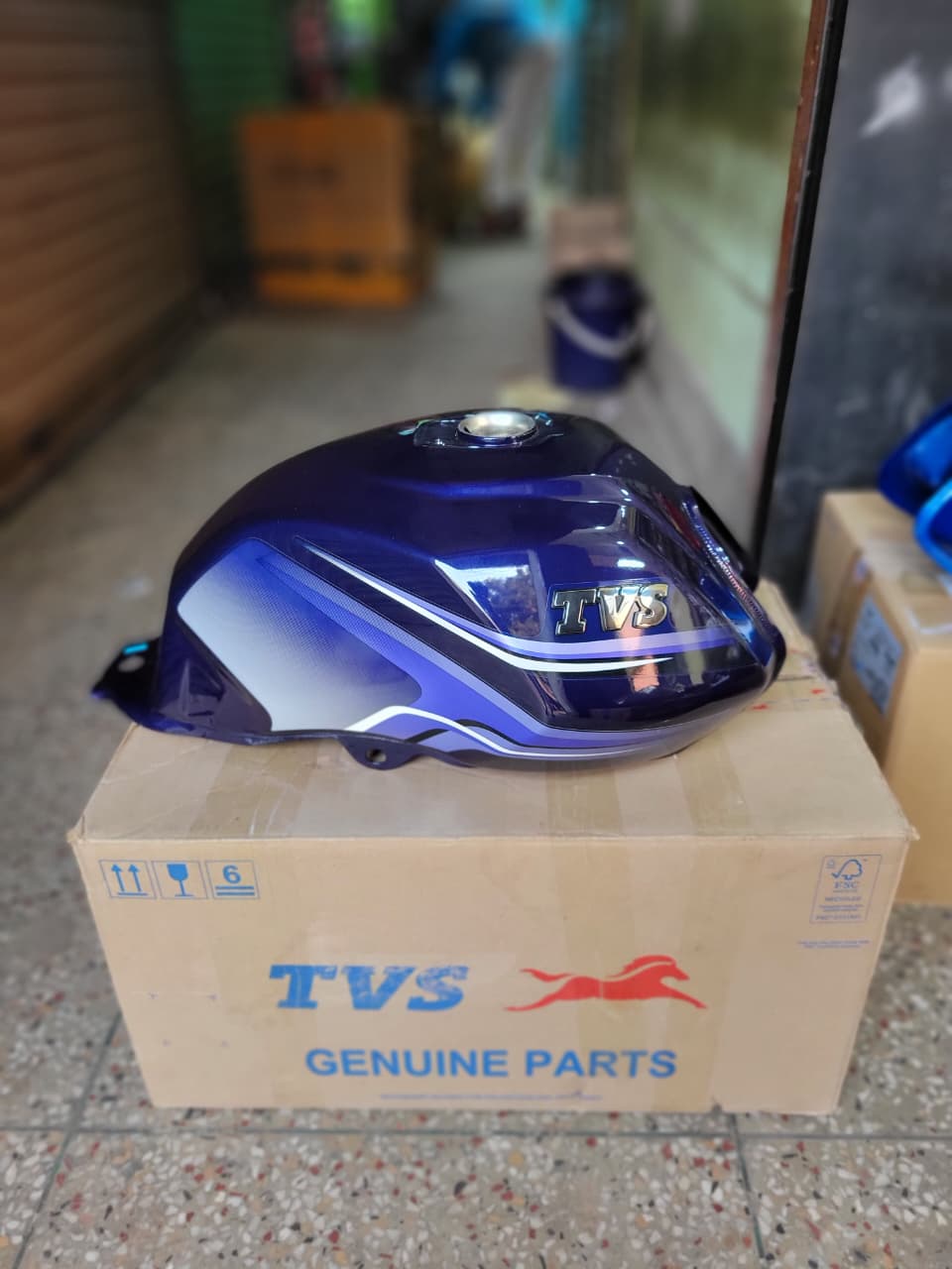 Fuel Tank for Tvs Metro Plus NM White Purple P2_img_2