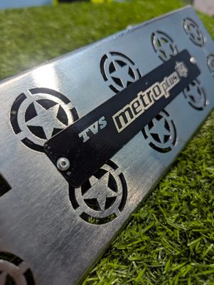 Premium SS Star Silencer Gourde For TVS Metro Plus_img_2