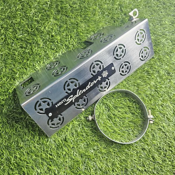 Premium SS Star Model Silencer Gourde For Splendor Plus