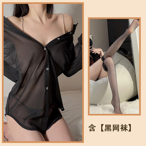 Black Shirt + Free Stockings