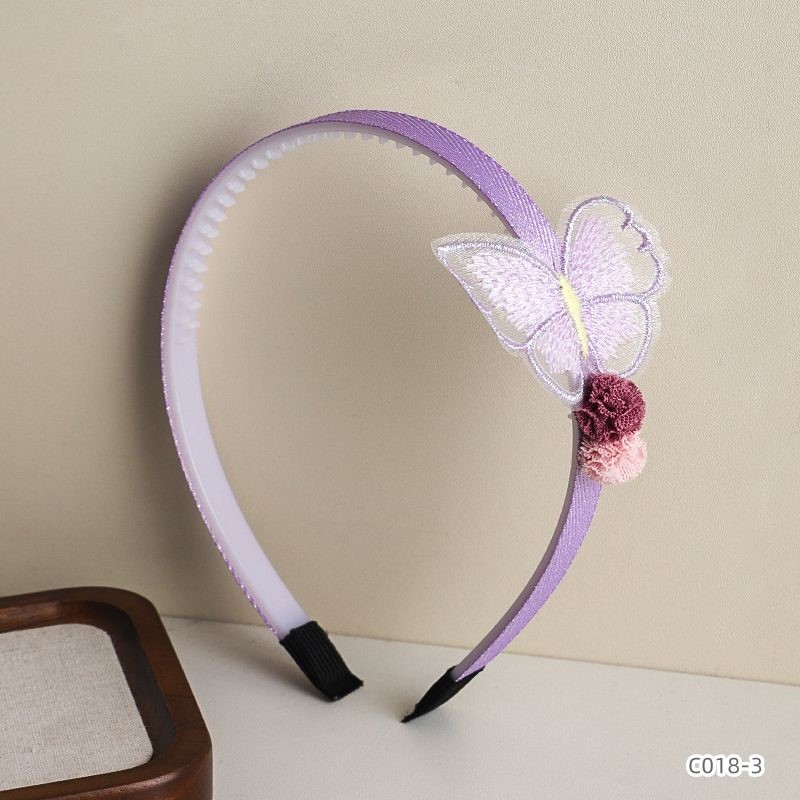 ProX Lavender Embroidered Butterfly Headband_B-603-12