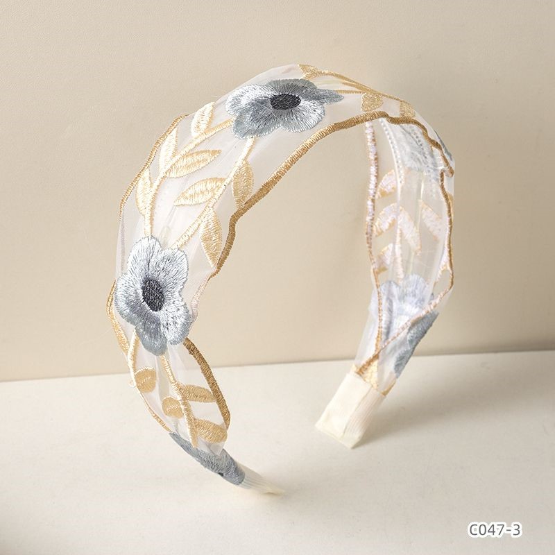 ProX Vintage Embroidered Floral Lace Headband B-602-10_img_0