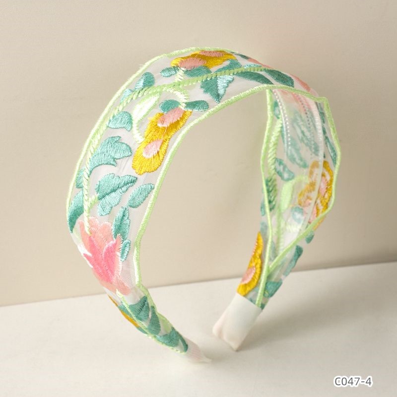 ProX Pastel Floral Embroidered Mesh Headband_B-602-11_img_0