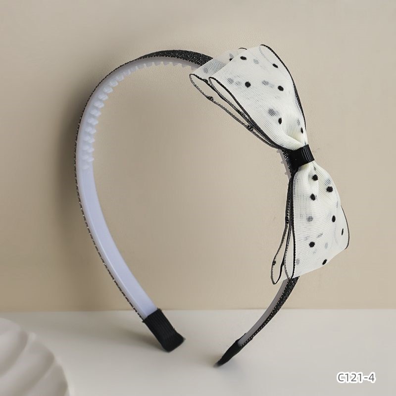ProX Retro French Style Dotted Mesh Headband_B-602-19_img_0