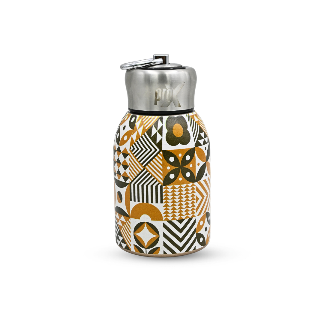 300ml High Quality SS Thermos Water Bottle – WB-2609 Square Pattern