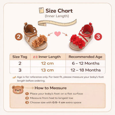 Baby Girls Floral Soft & Stylish Comfort Anti Slip Sandals (6 to 18 months)_img_8