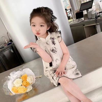 Kids Girls Summer Elegant Floral Cheongsam Style Chinese Princess Dress (1 to 6 years)_img_0