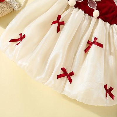 Baby Girl Flying Sleeves Cute Bow Tulle Summer Princess Dress (6 months to 3 years)_img_4