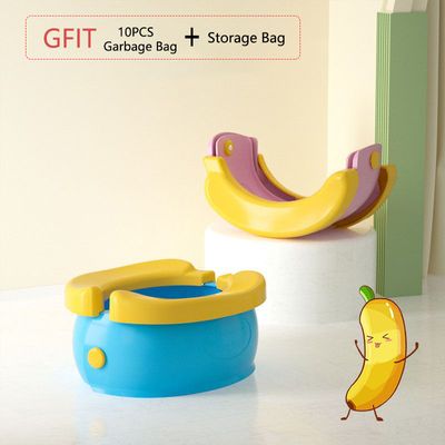 Baby Foldable Travel Potty Seat with 10PCS Garbage Bags & Storage Bag | Portable Toddler Toilet_img_1