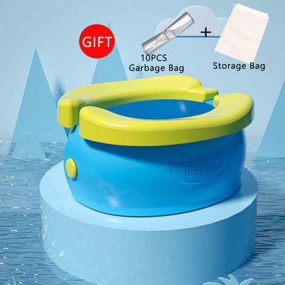 Baby Foldable Travel Potty Seat with 10PCS Garbage Bags & Storage Bag | Portable Toddler Toilet_img_4