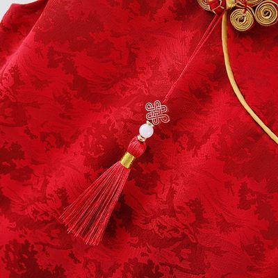 Baby Girl Elegant Traditional Style Red Party Dress (6 months to 3 years)_img_5